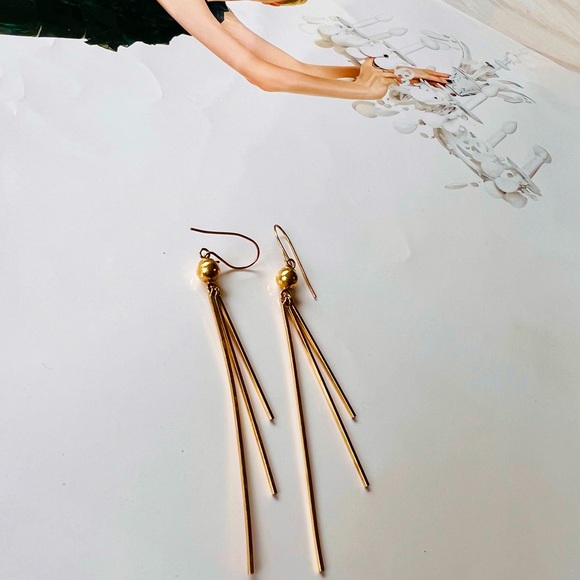 14k Dangle Earrings - Picture 3 of 5